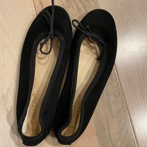 Little Eric made in Italy girls black soft ballet flats 33